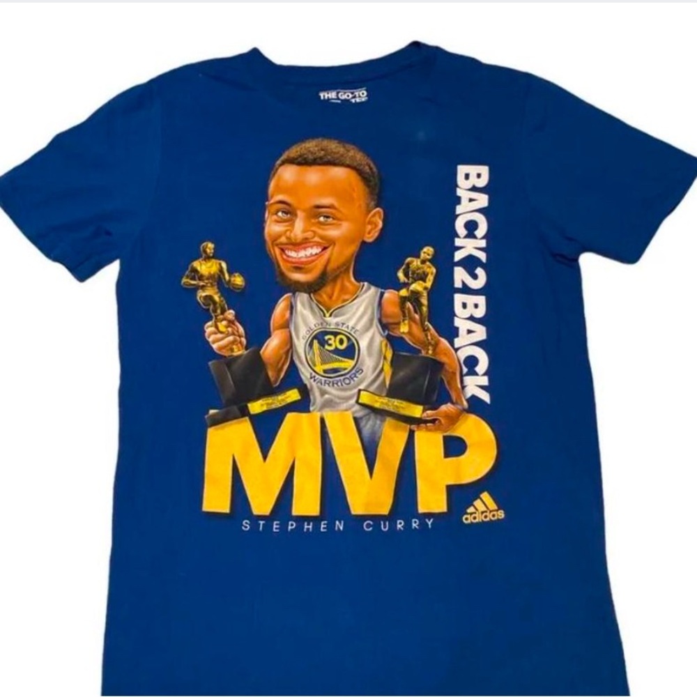 Adidas Steph Curry Golden State Warriors 2015-16 Back To Back MVP Size Small